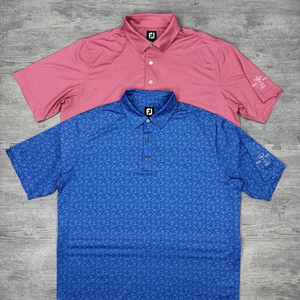 Lot Of 2 ECC HCCC FootJoy Ryder Cup 2023 Polo Shirt Mens XL Italy USA Europe AOP